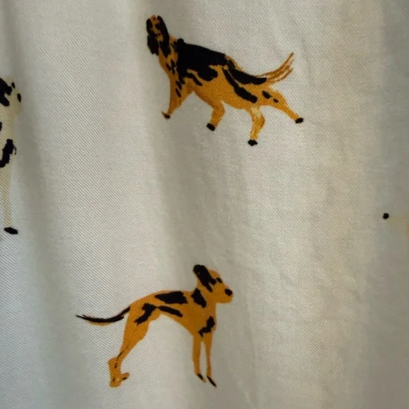Anthropologie Maeve The Paz Mixed Print Button down Top Dogs - Picture 6 of 15